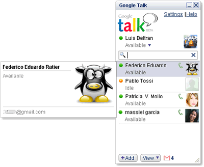 Gtalk con avatares